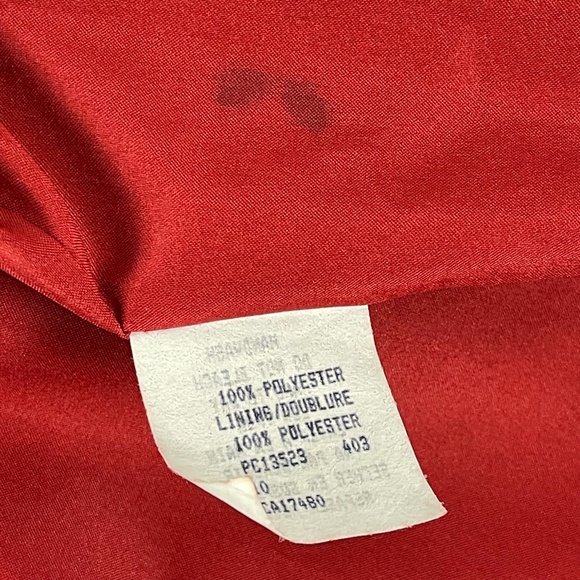 Vintage Red Lined Boxy Fit Blazer Size 10 - Picture 9 of 10